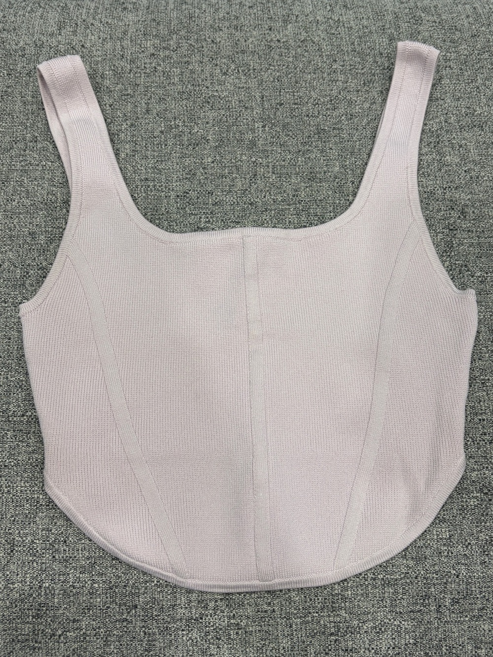 Aritzia Babaton Pale Lavender Sculpt Knit Bustier Tank - XS